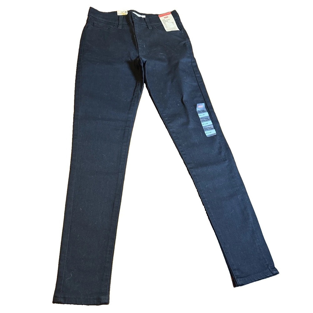 Levi's 720 High Rise Super Skinny Jeans Women's 29x30 Black Stretch NWT